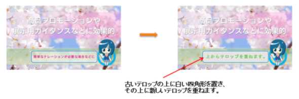 テロップの差し替え編集をするには？